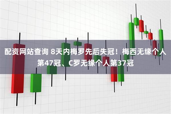 配资网站查询 8天内梅罗先后失冠！梅西无缘个人第47冠、C罗无缘个人第37冠