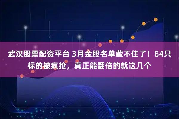 武汉股票配资平台 3月金股名单藏不住了！84只标的被疯抢，真正能翻倍的就这几个